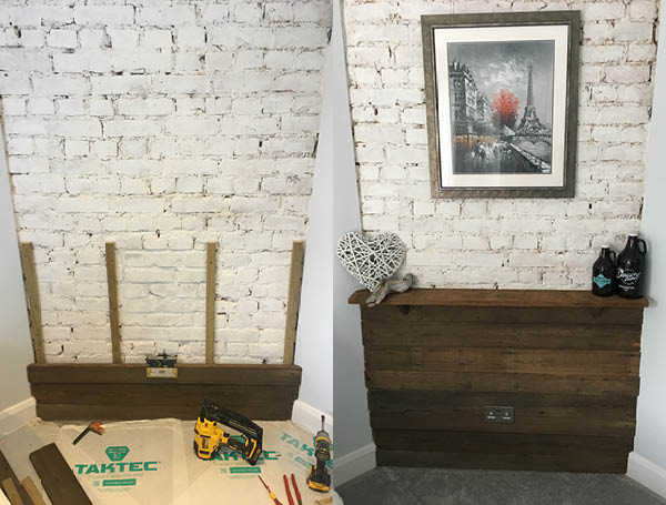Wooden feature wall