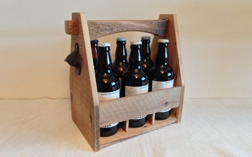 Beer crate - 6 bottle rustic pine