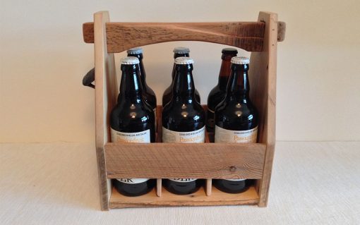 Beer crate - 6 bottle rustic pine - Image 5