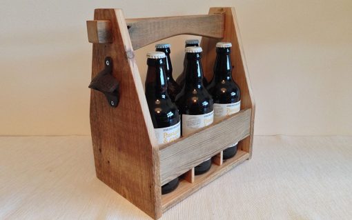 Beer crate - 6 bottle rustic pine - Image 7