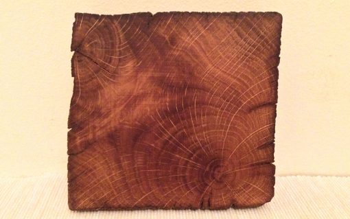 Oak rustic edge padded coaster - Image 3