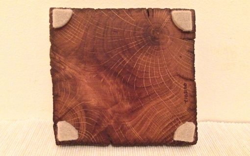 Oak rustic edge padded coaster - Image 4
