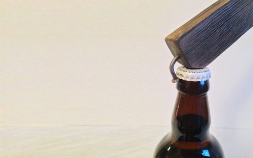 Pine rustic bottle opener dark stain - Image 3