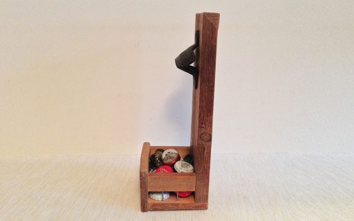 Pine rustic mounted bottle opener - magnetic - Image 2