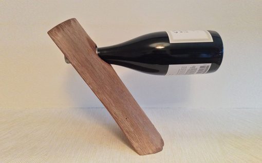 Self-balancing oak half log wine holder - Image 2