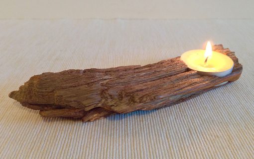 Oak driftwood 1 tealight candle holder - Image 4