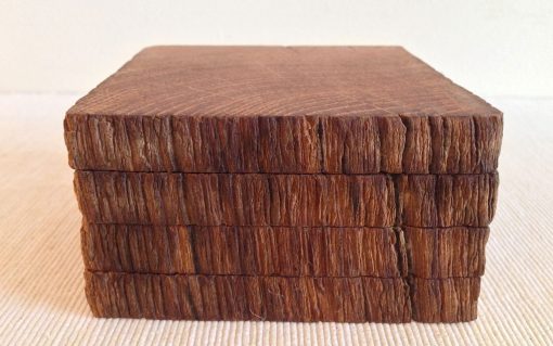 Oak drink coaster set rustic edge 4 piece - Image 3