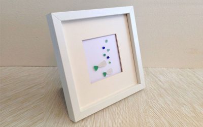 Fish/bubbles 8" square photo frame