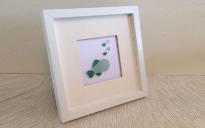 Big Fish/bubbles 8" square photo frame