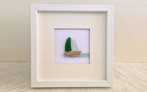 Beach/boat 8" square photo frame - Image 2