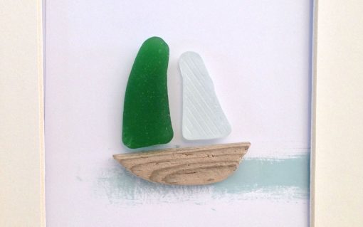 Beach/boat 8" square photo frame - Image 3