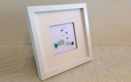Fish bubbles 8" square photo frame
