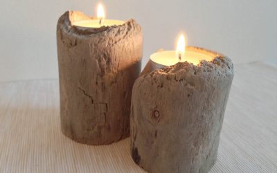Driftwood rustic pillar 2 piece