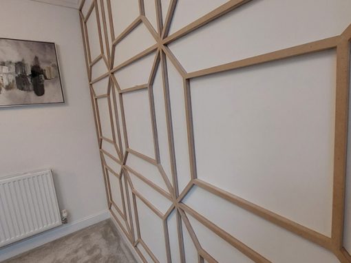 Geometric wall panelling