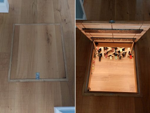 Underfloor wine storage