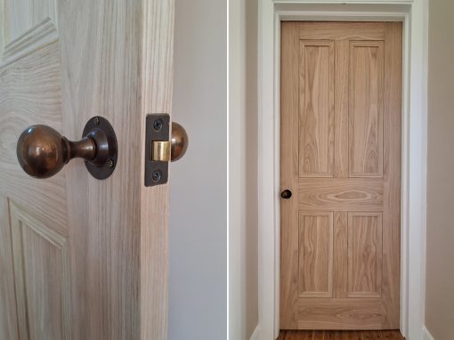 Oak veneer internal doors